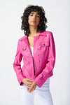 Joseph Ribkoff Pink Foiled Suede (T)