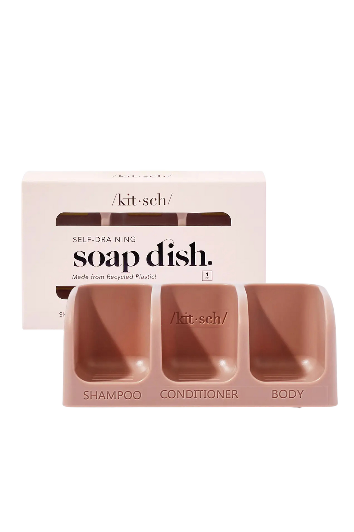 /kit·sch/ Self-Draining Soap Dish – Eco-Friendly Black