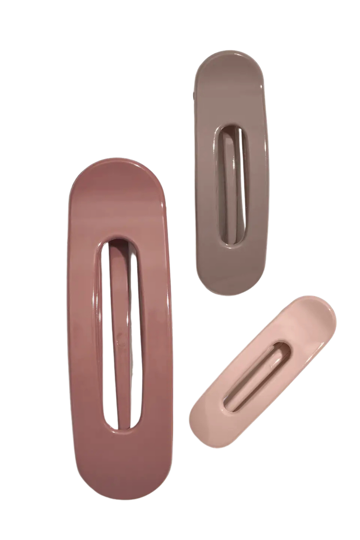 /kit·sch/ Ultra Glossy Flat Lay Claw Clip Set – Terracotta