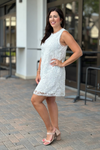 Enchanted By Your Love Eyelet Sleeveless Dress