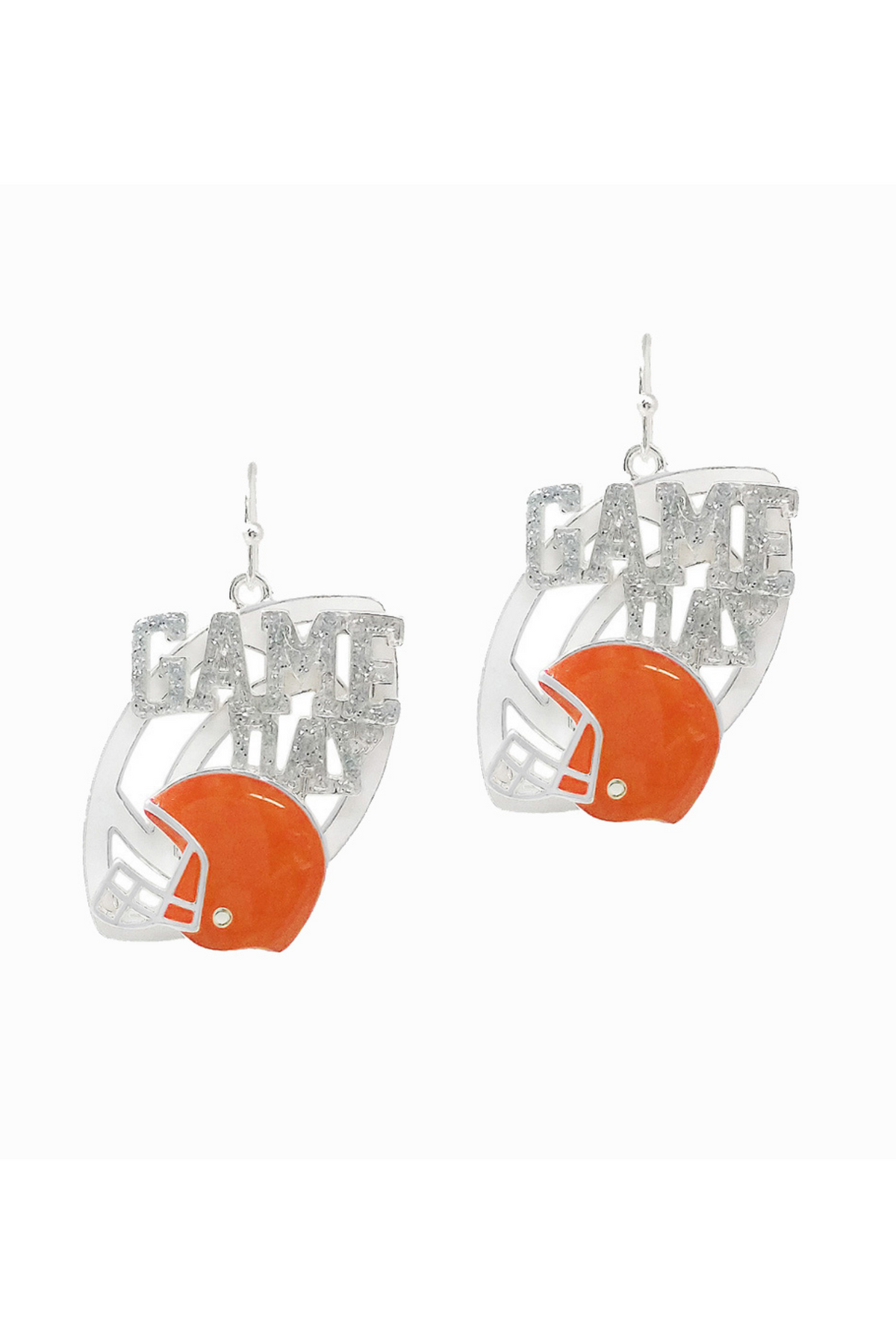 Glitter "Game Day" Football Dangle Earring