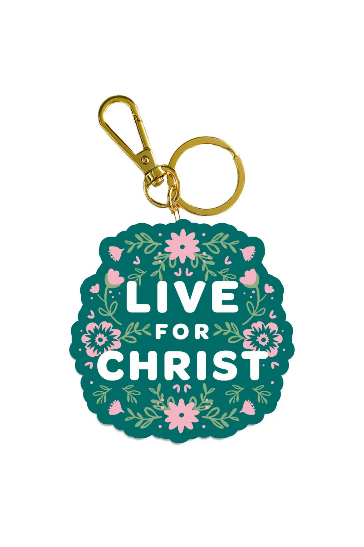 Mary Square Live For Christ Acrylic Keychain