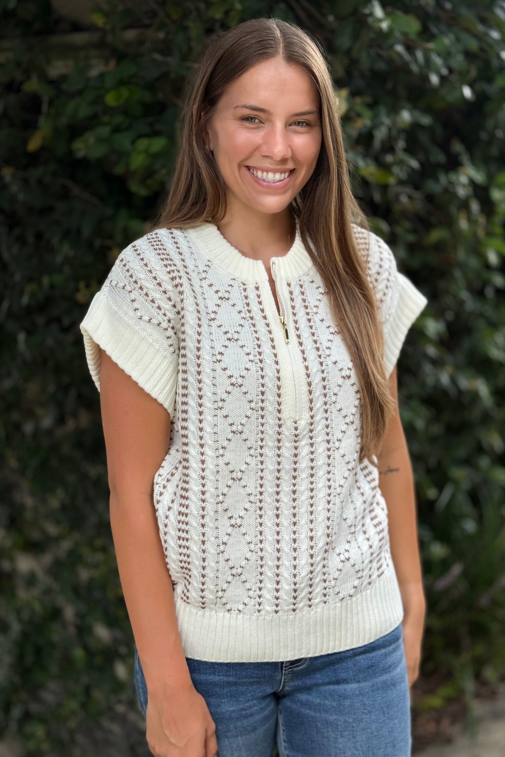 sheller シェリエhalf sleeve stitch knit tops half sleeve stitch knit tops – shéller / シェリエ