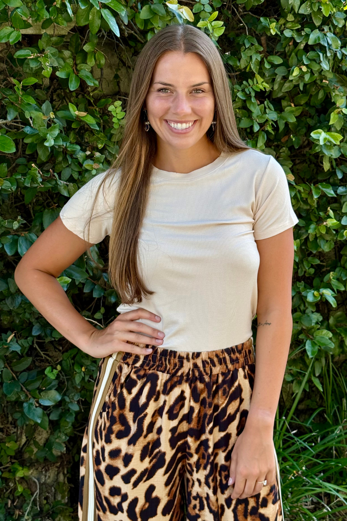 Second Skin Ribbed Top in Nude