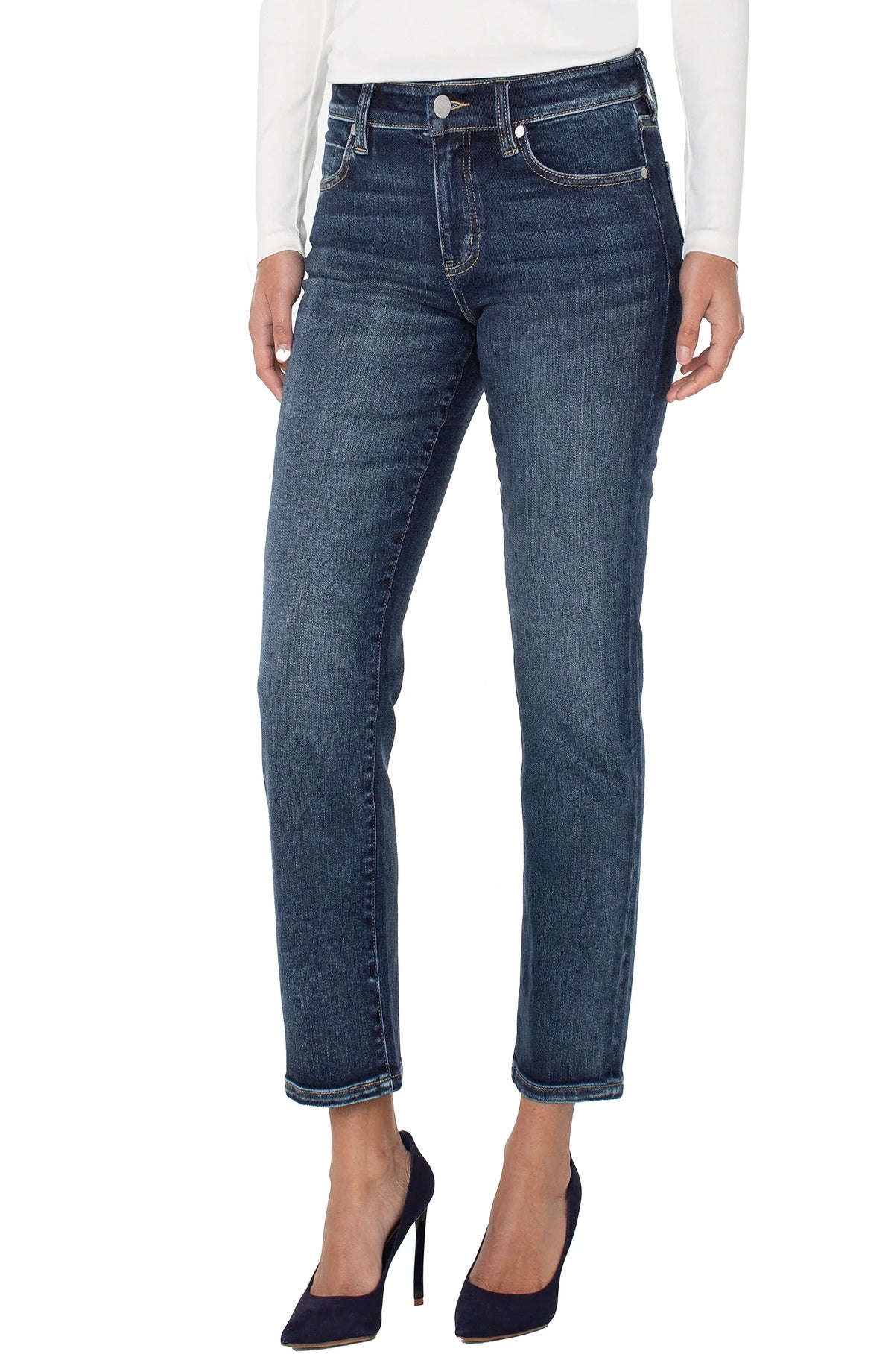 Liverpool Liv Relaxed Skinny Jeans – Mid-Rise Fit Close-Up