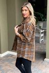 Chester Pocketed Plaid Button Up Jacket