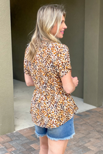 TPN: Play It Cool Animal Print Lace Top