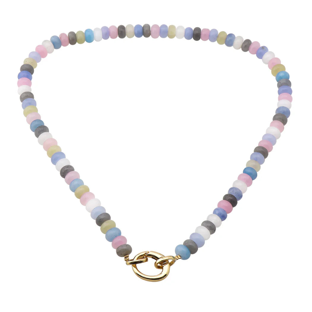 The Everly Carabiner Stone Necklace