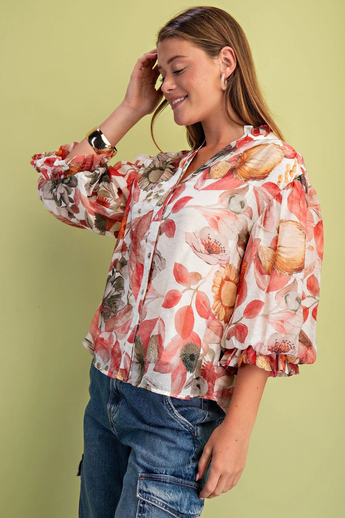 Pre-Order The Autumn Breeze Floral Blouse