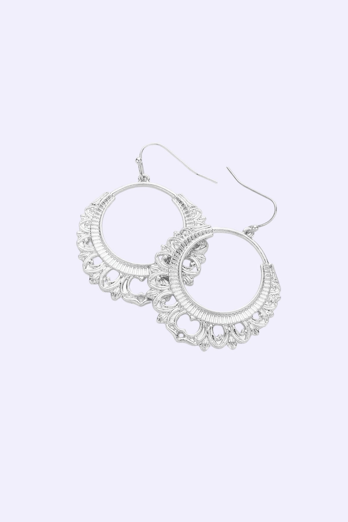 Wynn Metal Circle Dangle Earrings
