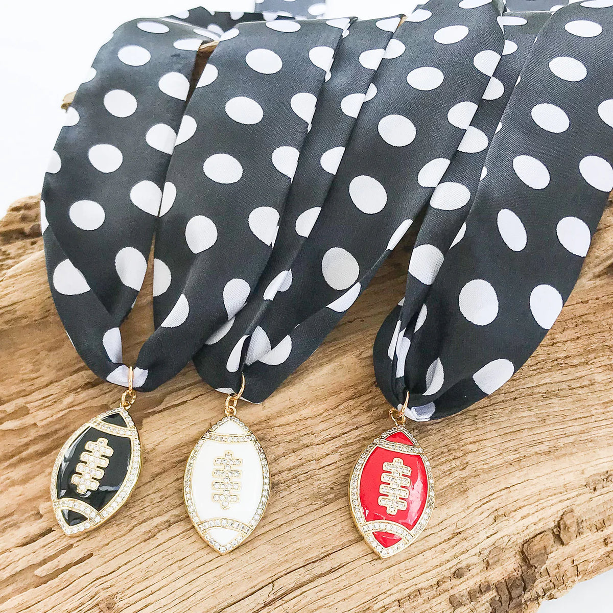 Football on Scarf Necklace