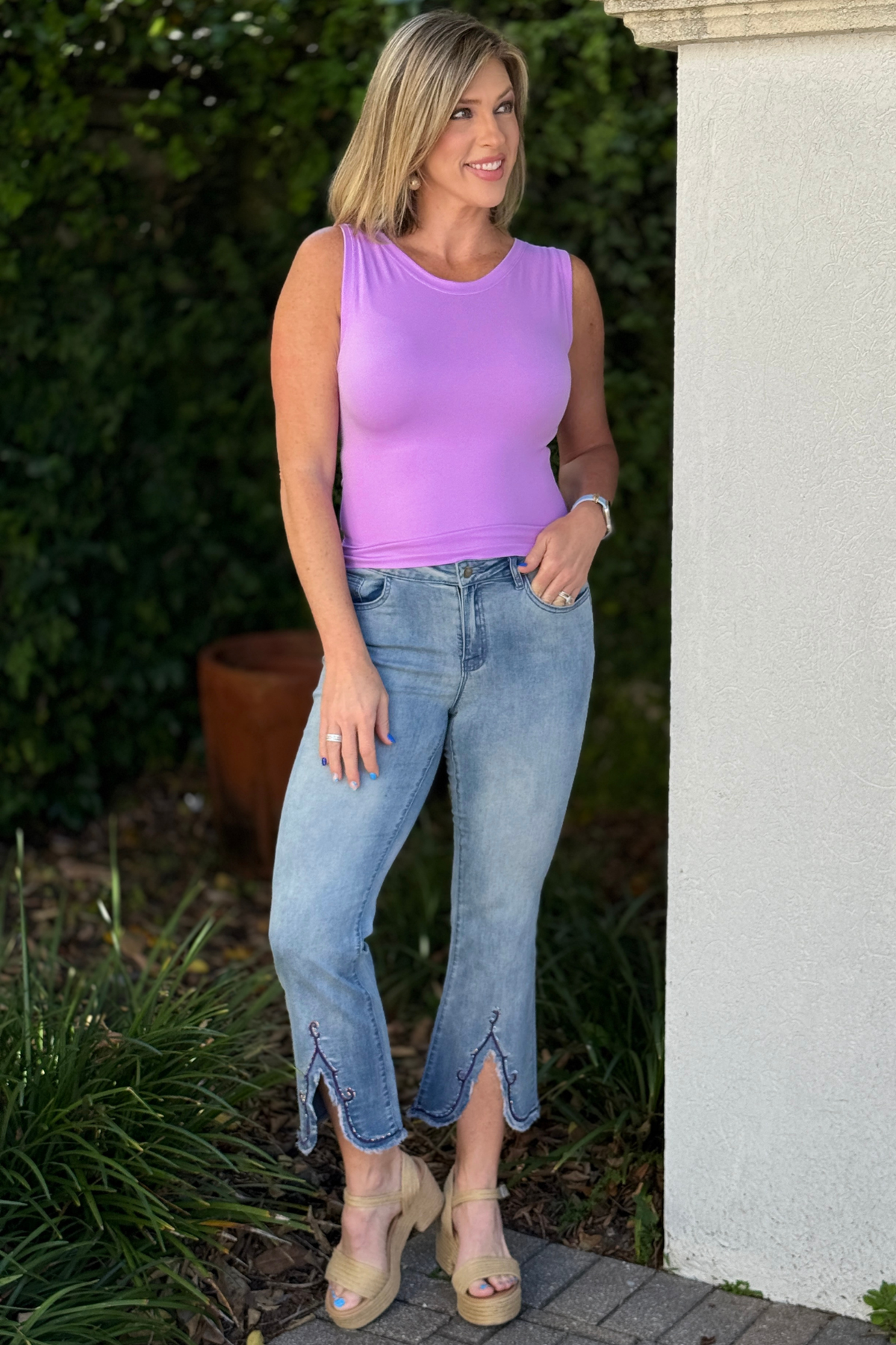 unique embellished denim jeans women