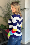 APNY Contemporary Chevron Knit Sweater Top