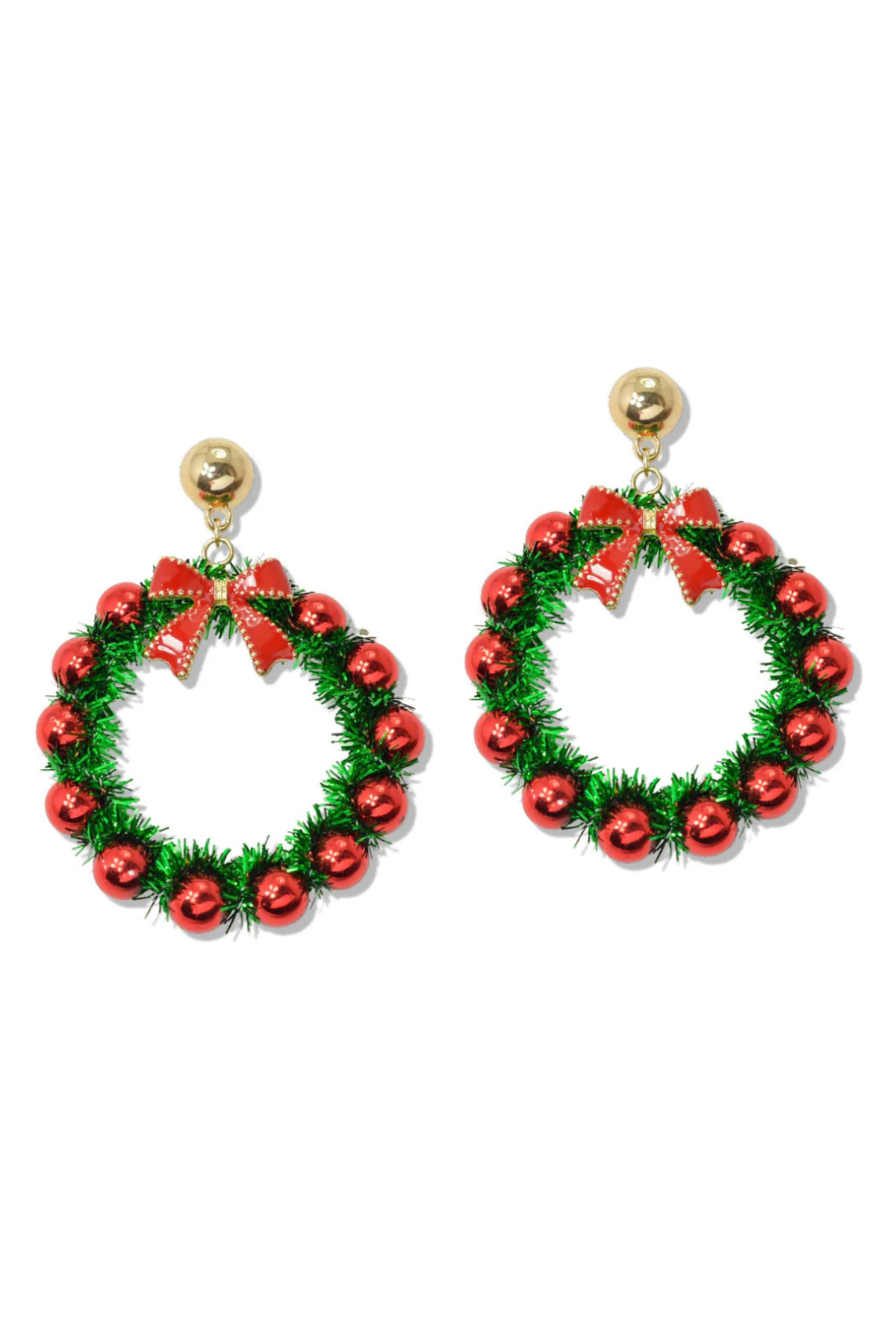 The Holiday Wreath Bow Earrings