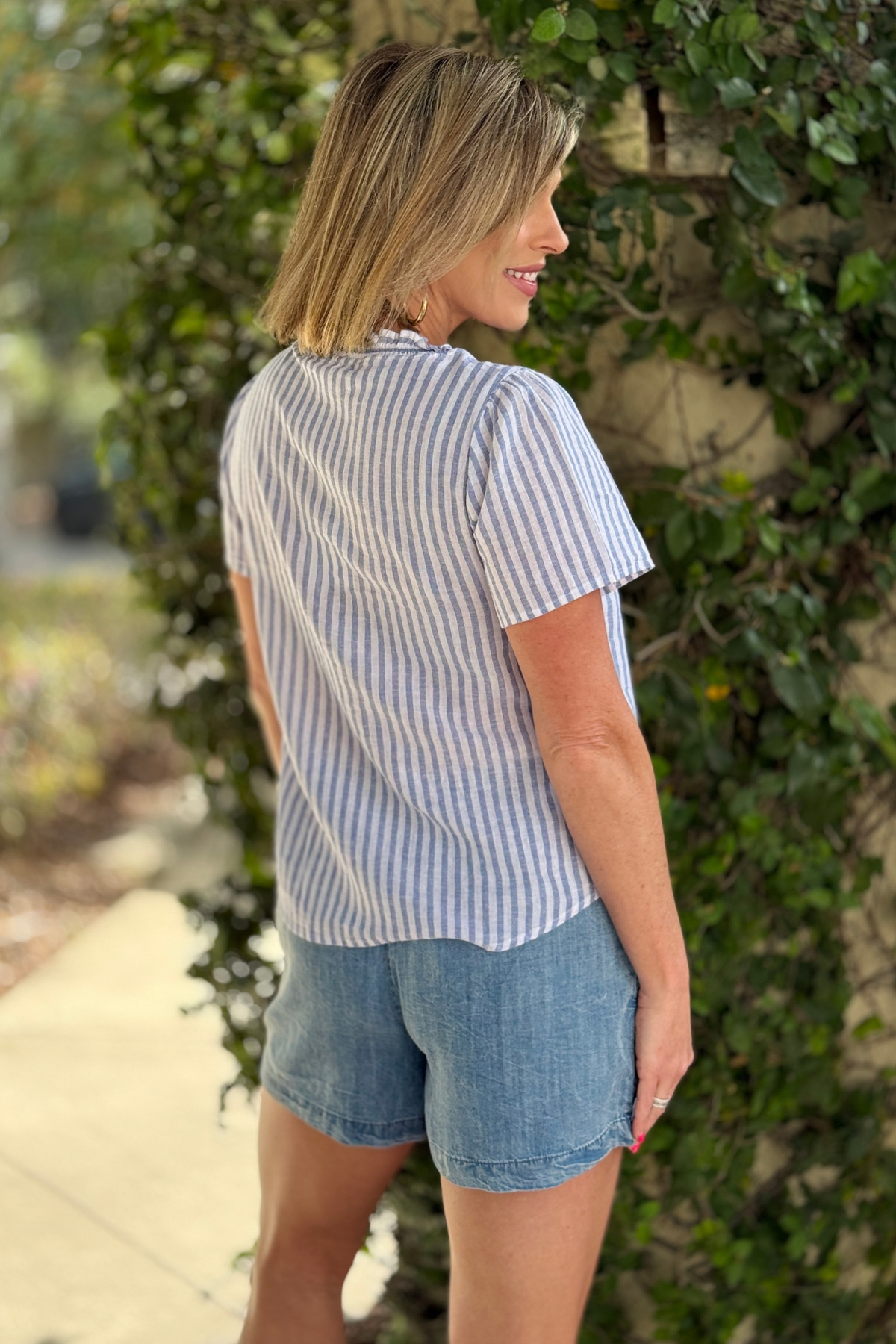 boutique striped summer blouse women