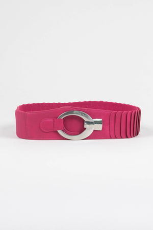 hot pink elastic fashion belt for women