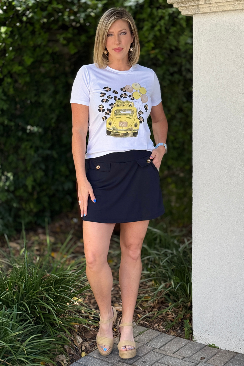 black skort with built in shorts