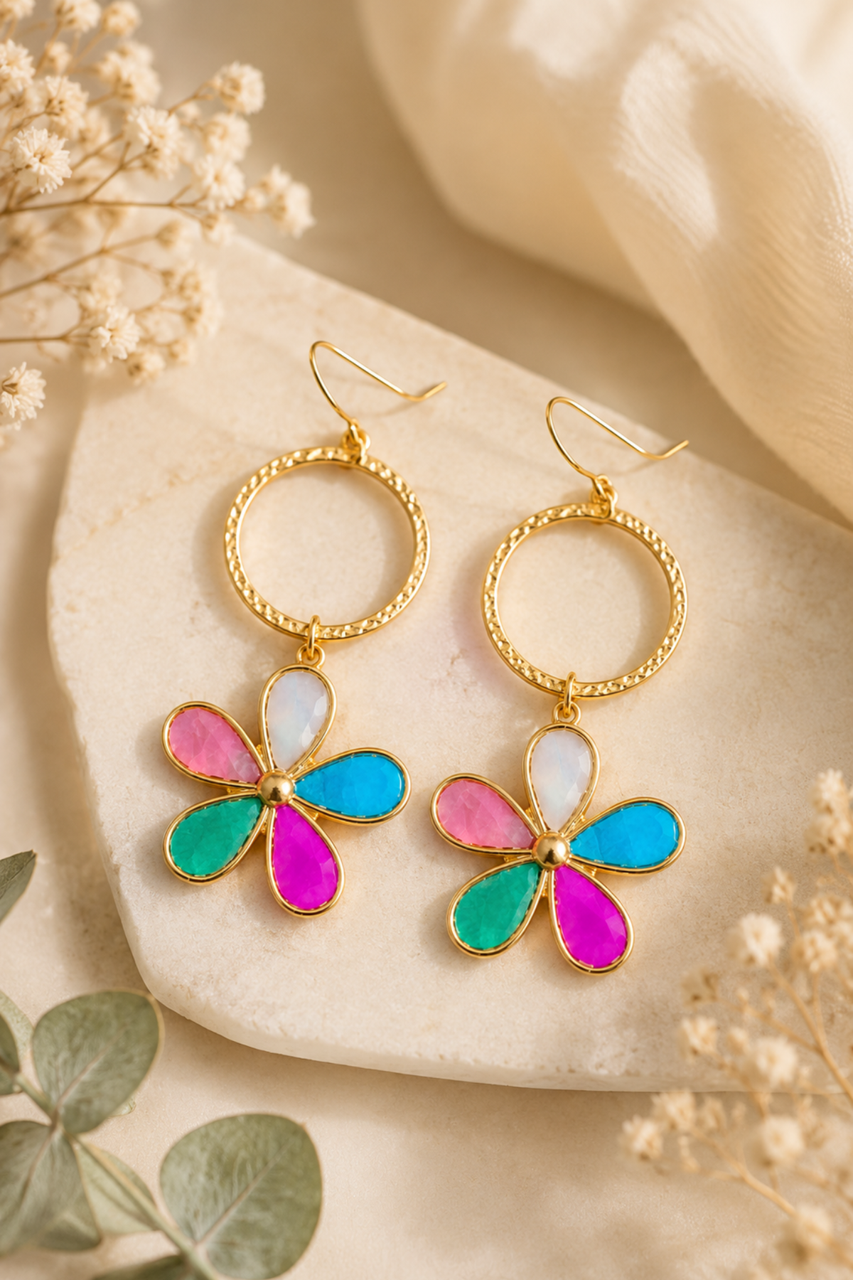 The Painted Petals Earrings