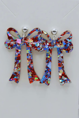 Stars & Sparkle Bow Earrings