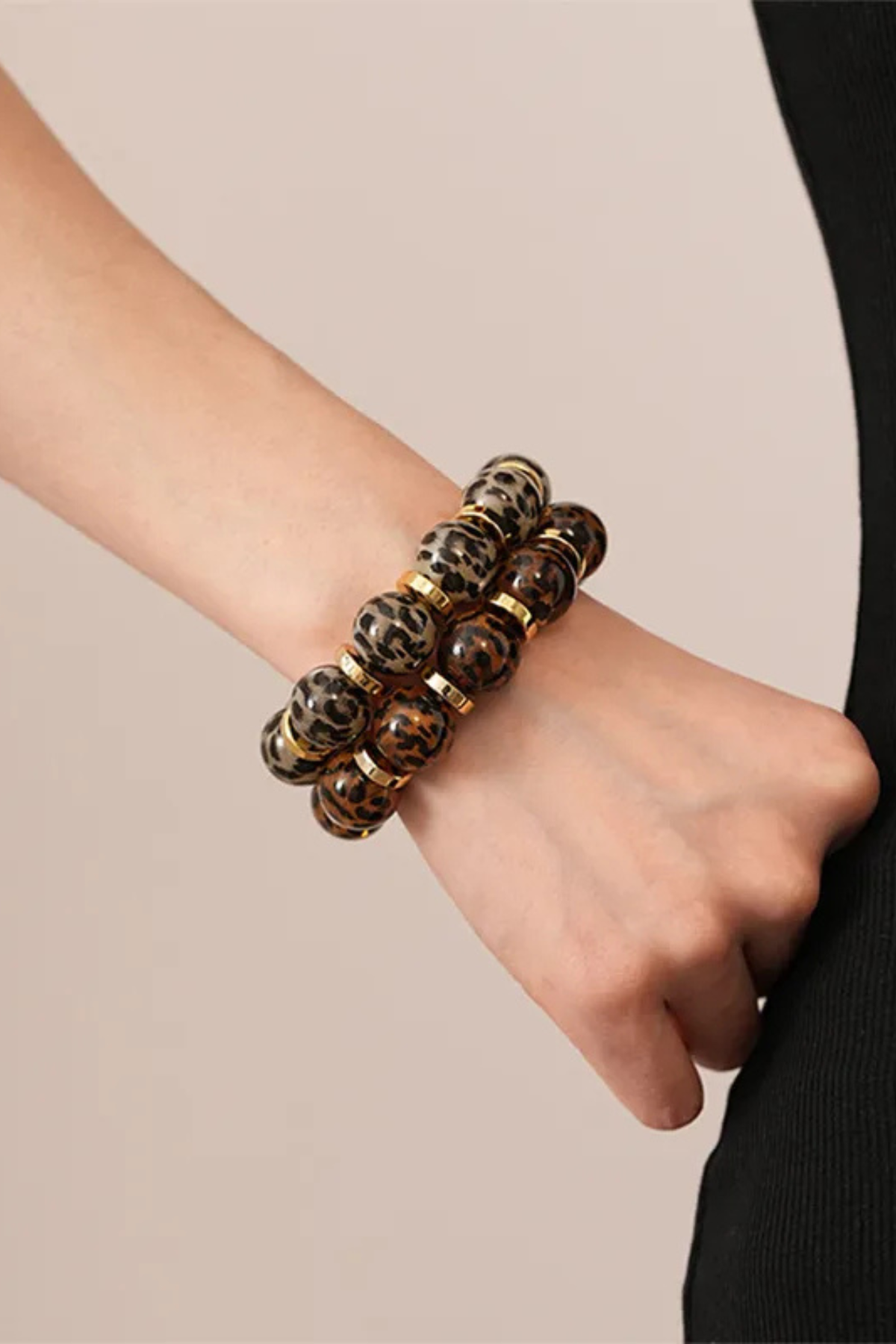 Wild Charm Leopard Beaded Bracelet