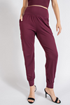 Ready Or Not Cargo Joggers-Burgundy