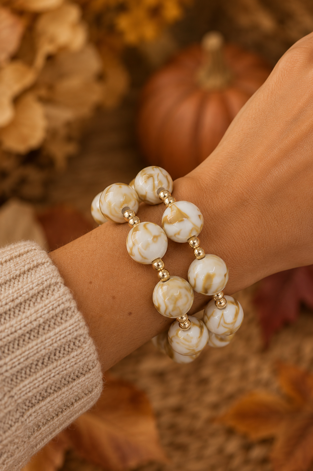 Marbled Luxe Stretch Bracelet Set
