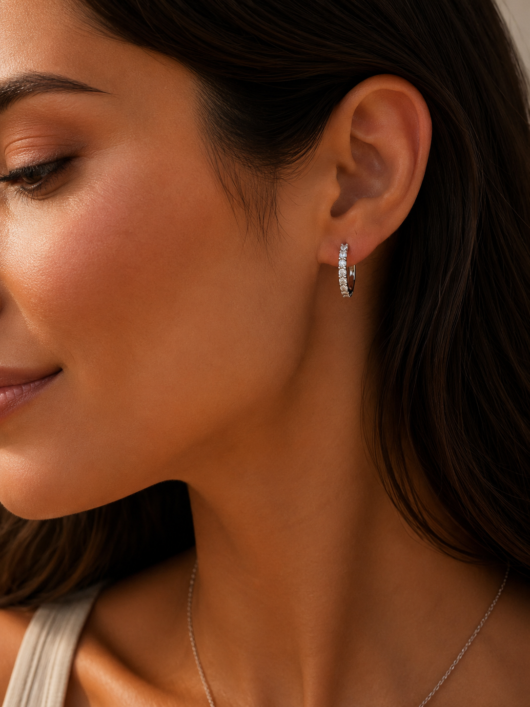 Brilliant Luxe Moissanite Hoop Earrings