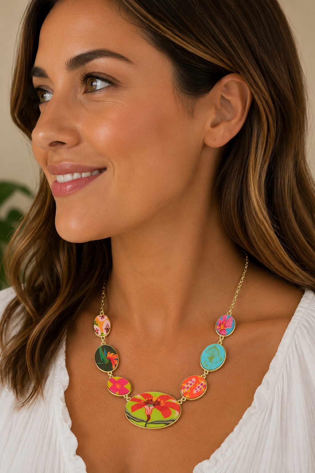 Paradise Island Cobblestone Statement Necklace