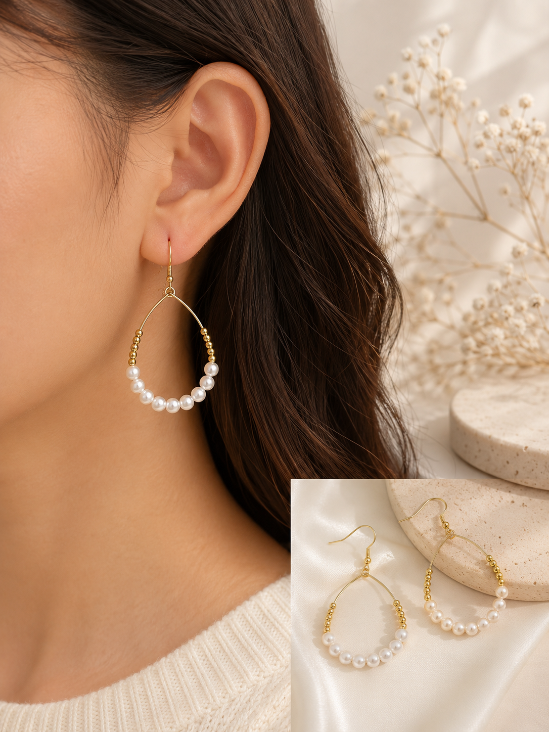 Pearls of Grace Drop Earrings