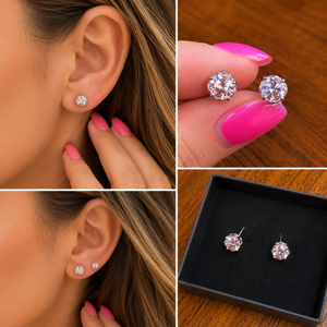 The Fantasy Blue Moissanite Stud Earrings