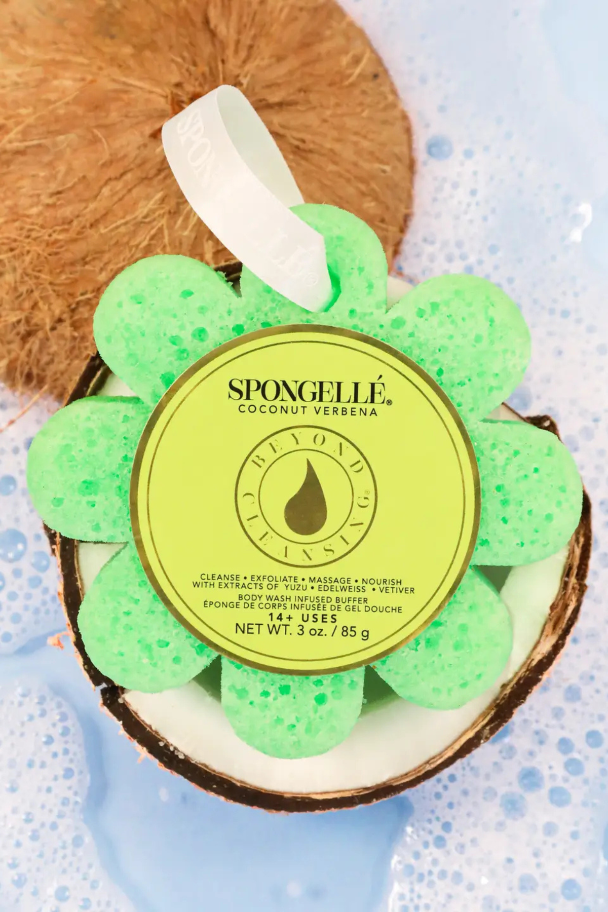 Spongellé Coconut Verbena Wild Flower green body buffer