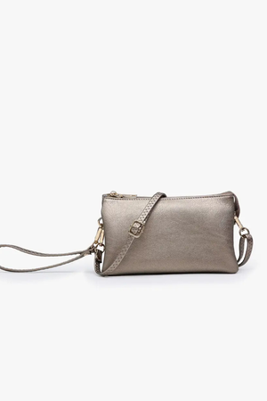 Riley Monogrammable 3-Compartment Crossbody & Wristlet-Copper