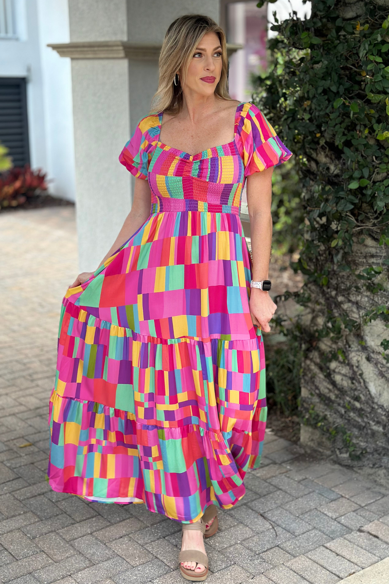 Junie Geo Printed Maxi Dress