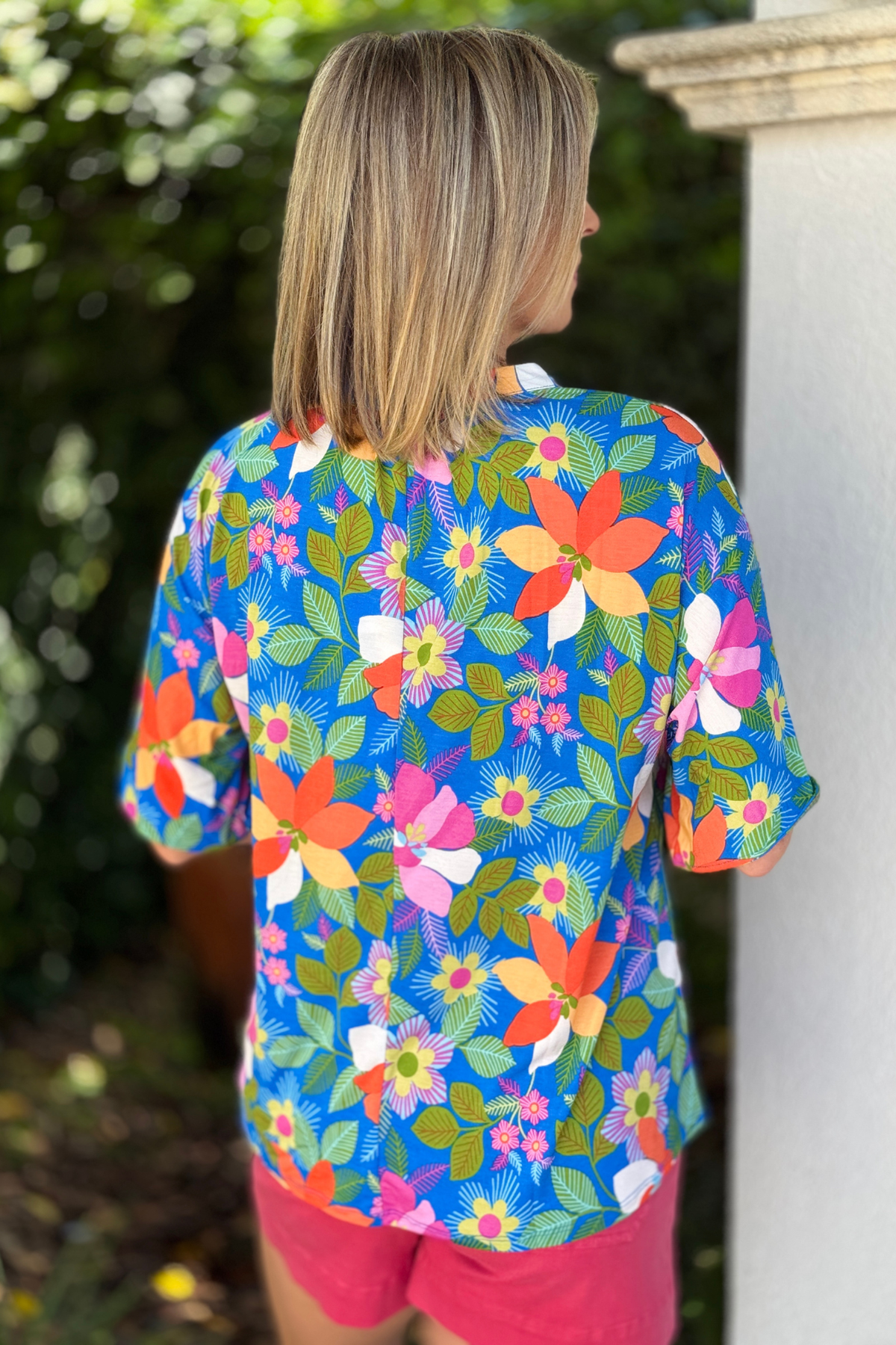 flowy sleeve floral top casual everyday outfit