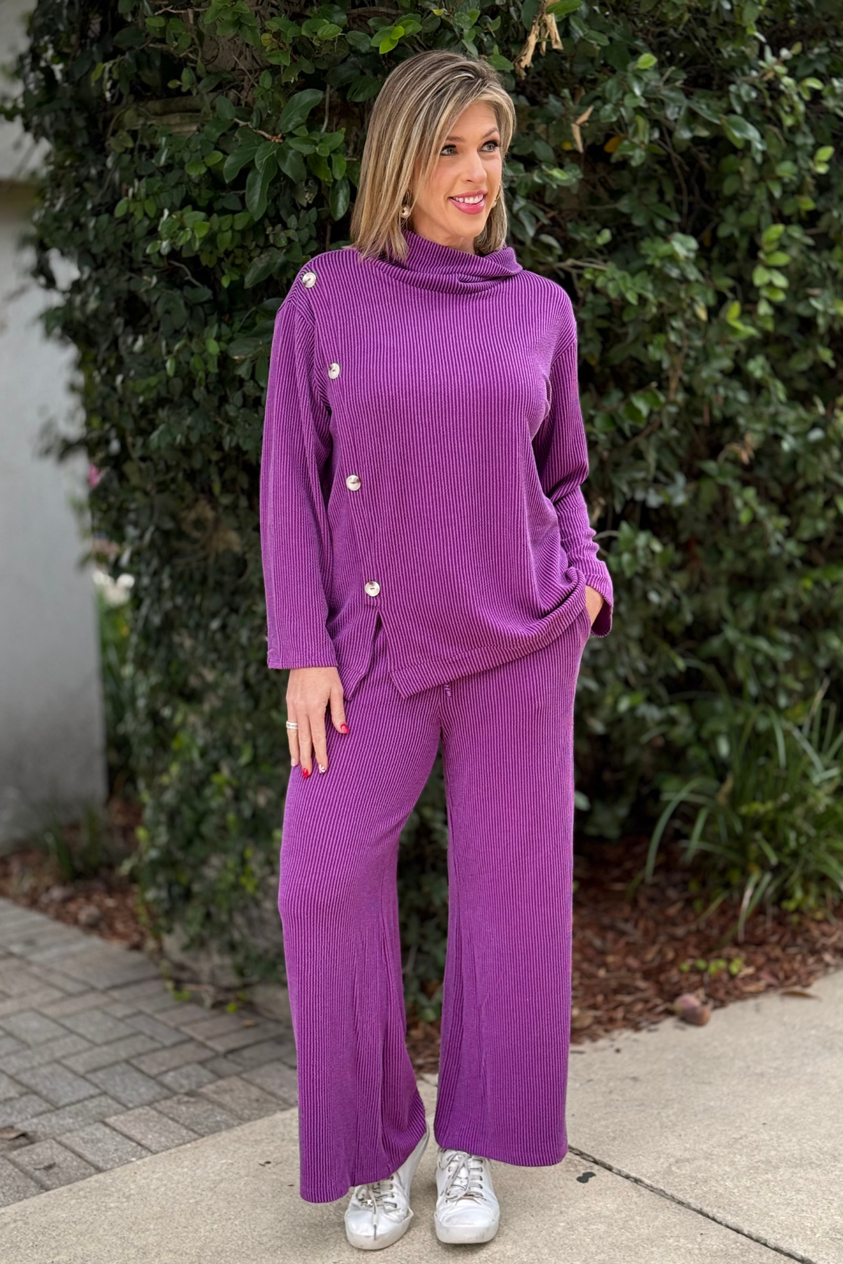 TPN The Lavish Lounge Rib Set – Eggplant