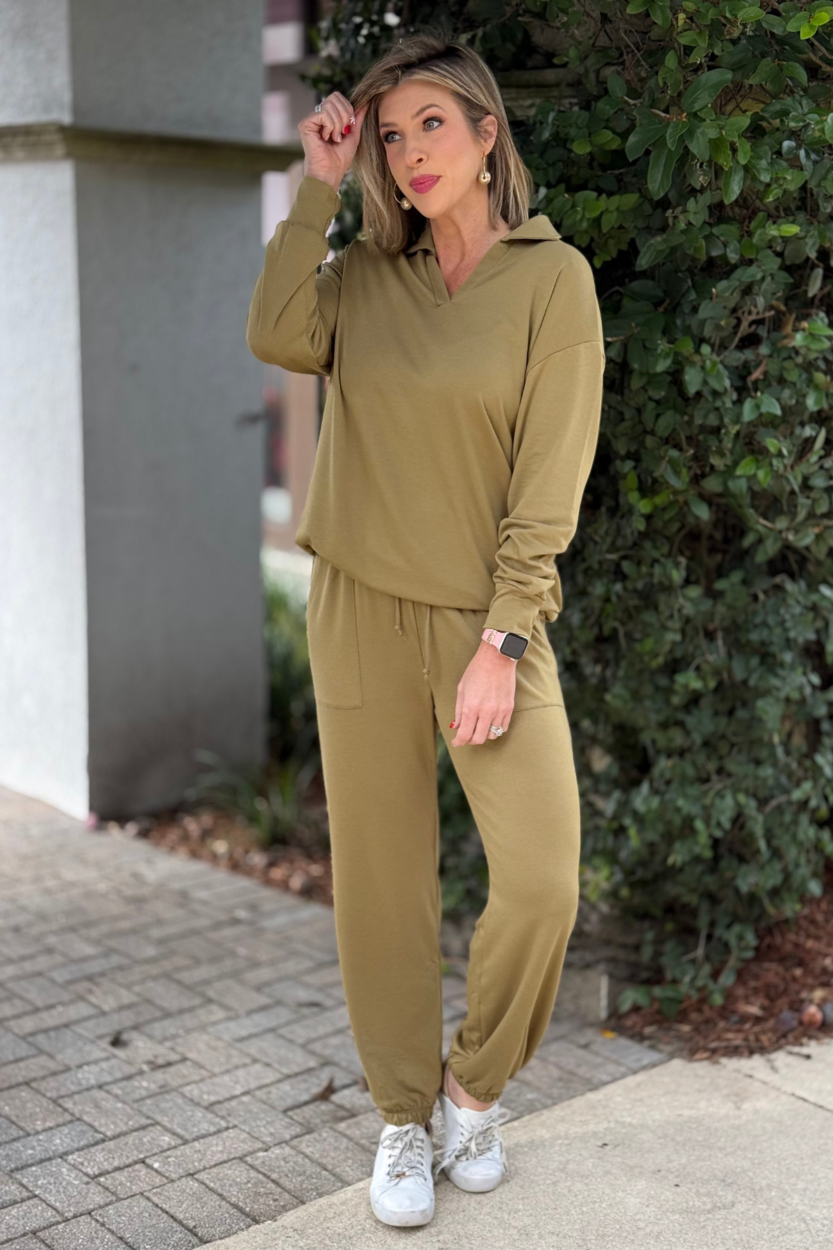 TPN Luxe Lounge French Terry Set – Olive Meadow
