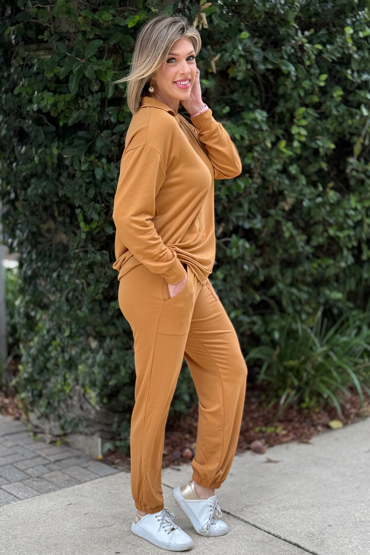 Bright marigold lounge set for everyday comfort