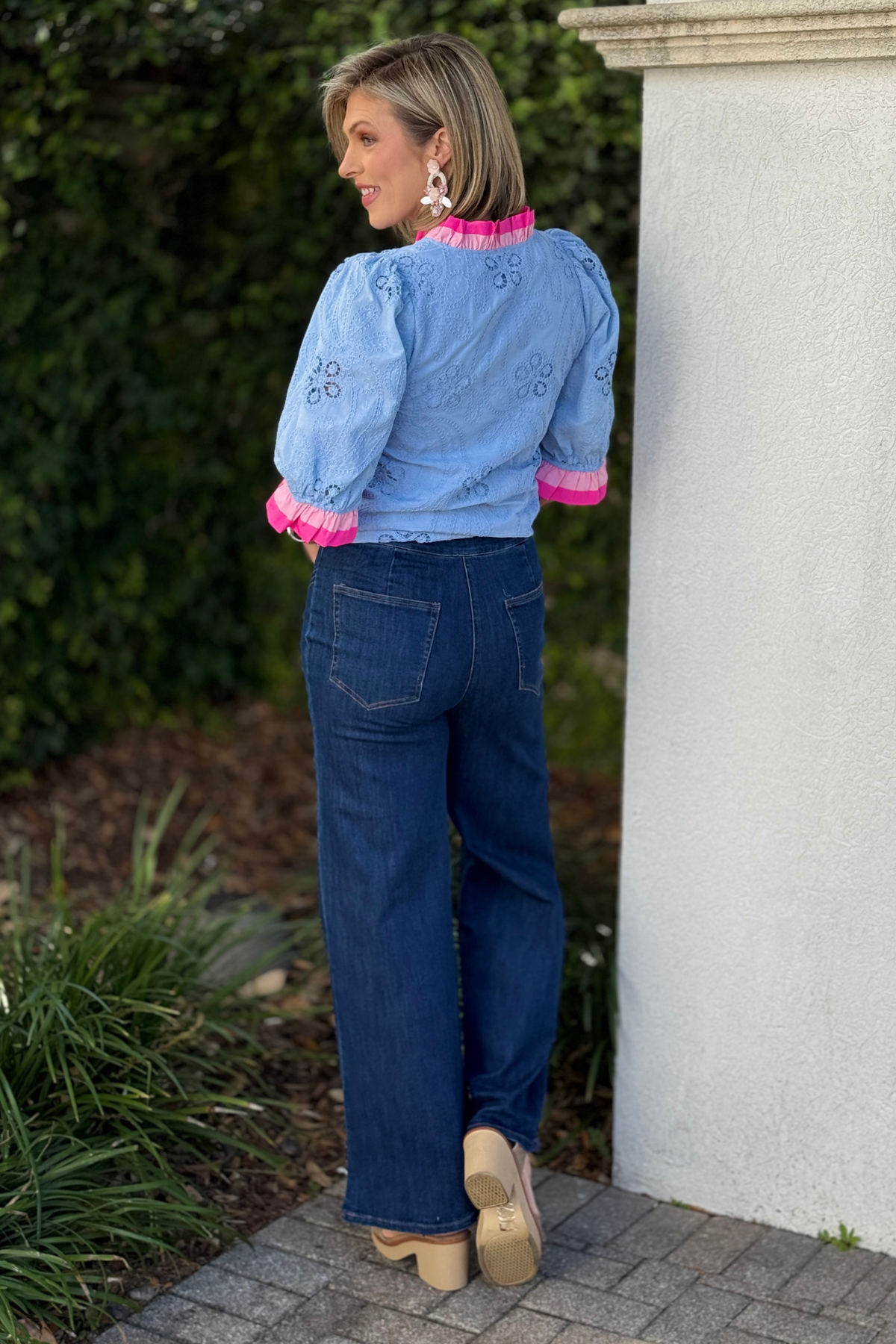 Year round dark wash wide leg boutique denim