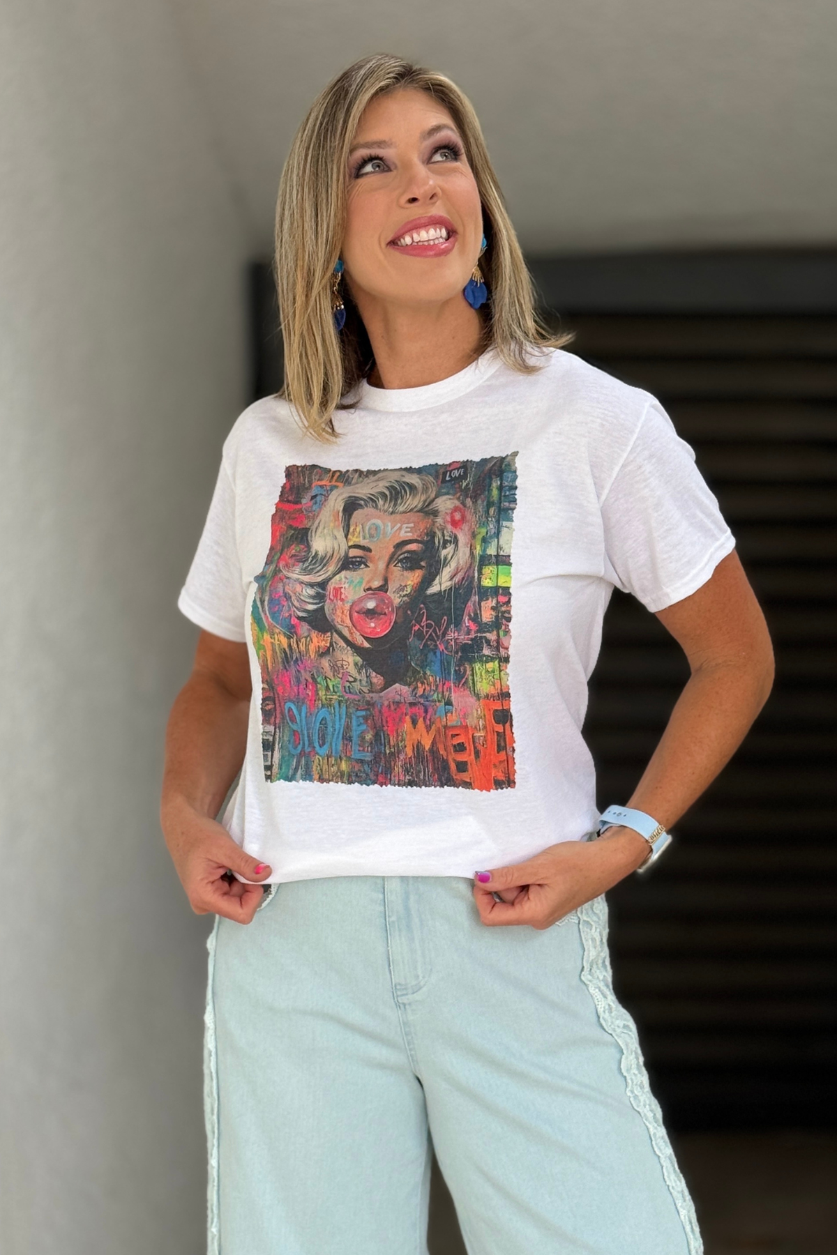 Pop Art Marilyn graphic tee front view
