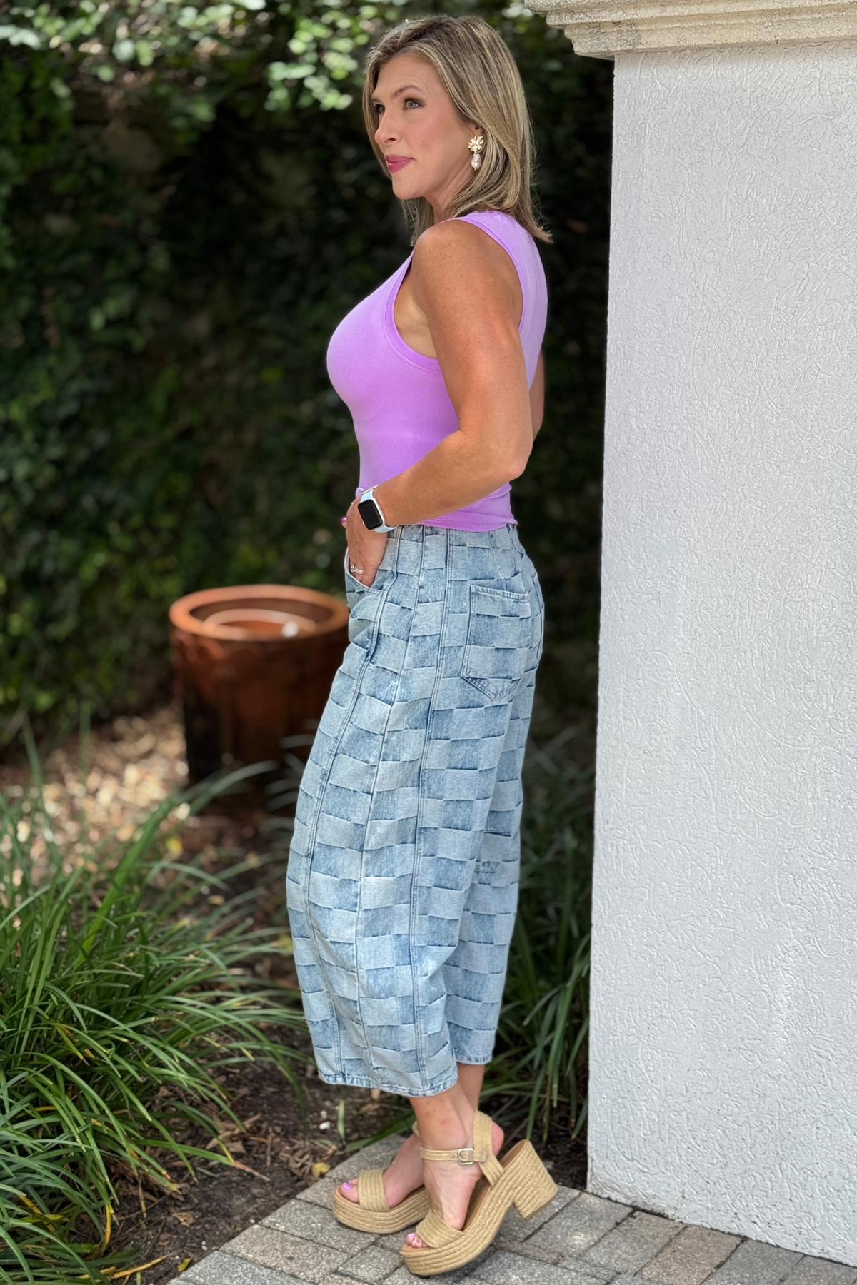 Cropped Barrel Leg Denim Jeans
