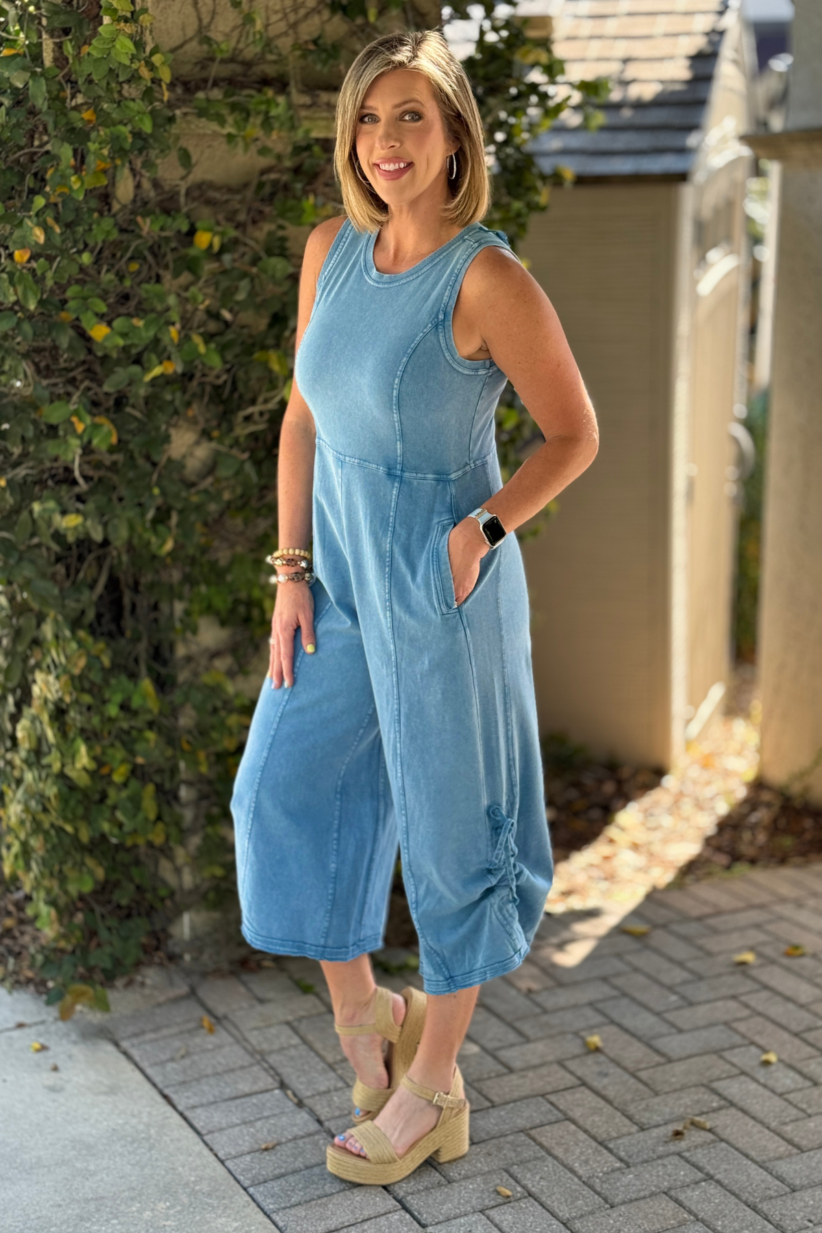 casual wide leg jumpsuit relaxed fit outfit