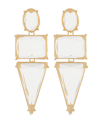 Gilded Prism Statement Drop Earrings