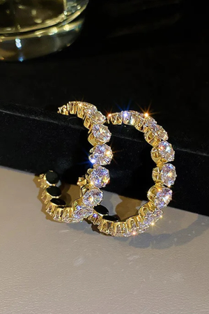 The Radiant Luxe C Hoop Earrings