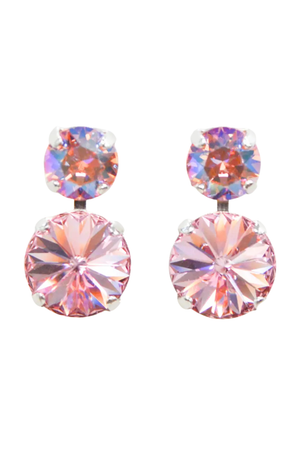 The Blushing Belle Stacked Crystal Earrings