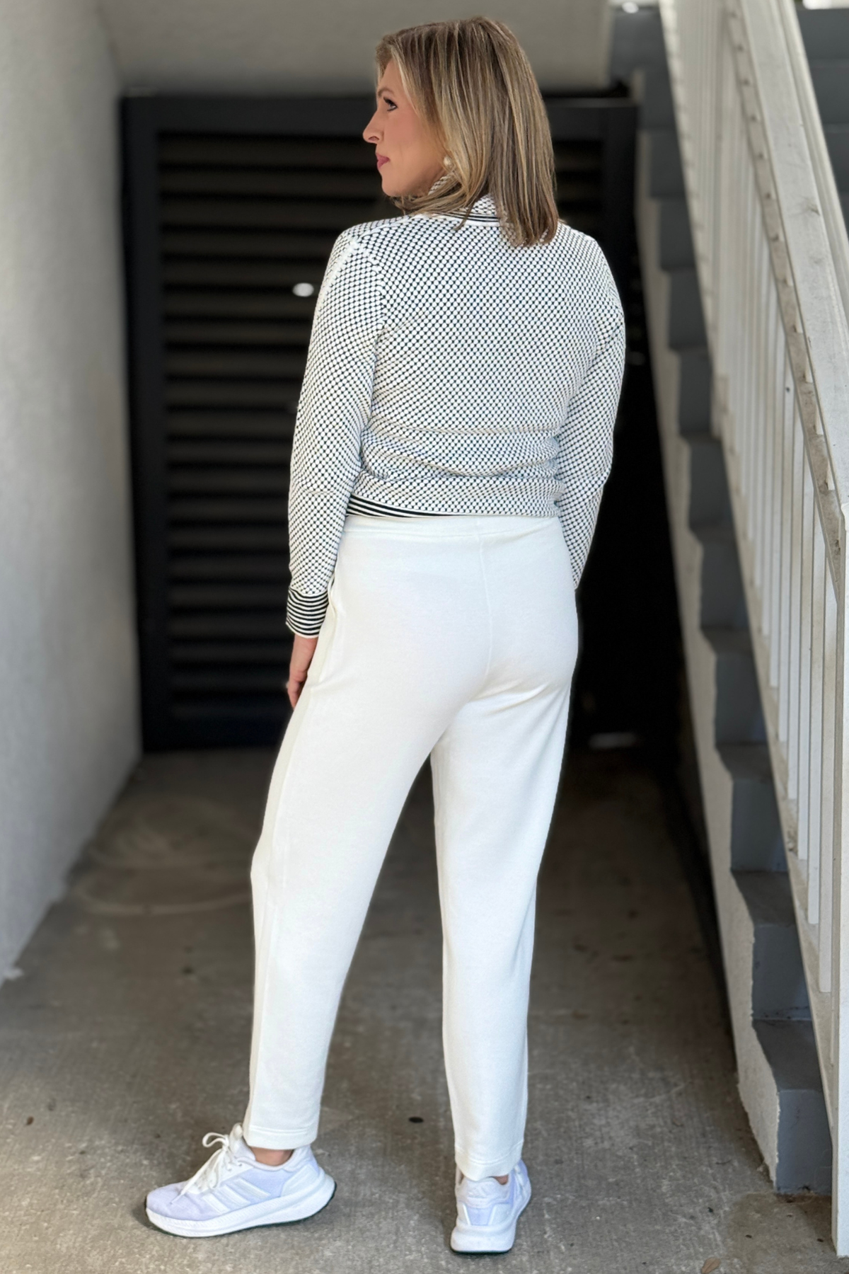 Elena Wang high rise pants with drawstring waist and pintuck seams
