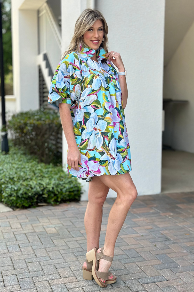Emily McCarthy Stella Dress Linen Magnolia