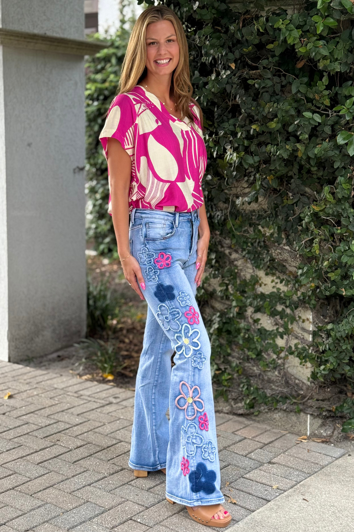 The Daisy Dreams Flare Jeans in Light Denim