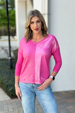 Flora Ashley Attention Getter Top-Pink