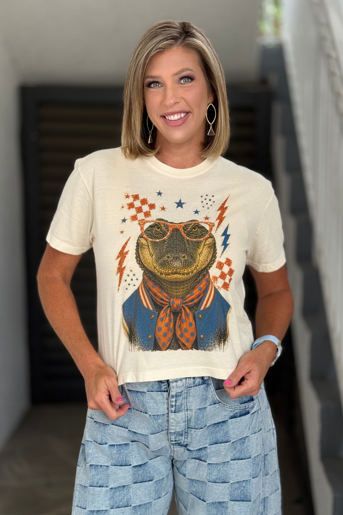Women's Gator game day boxy graphic t-shirt