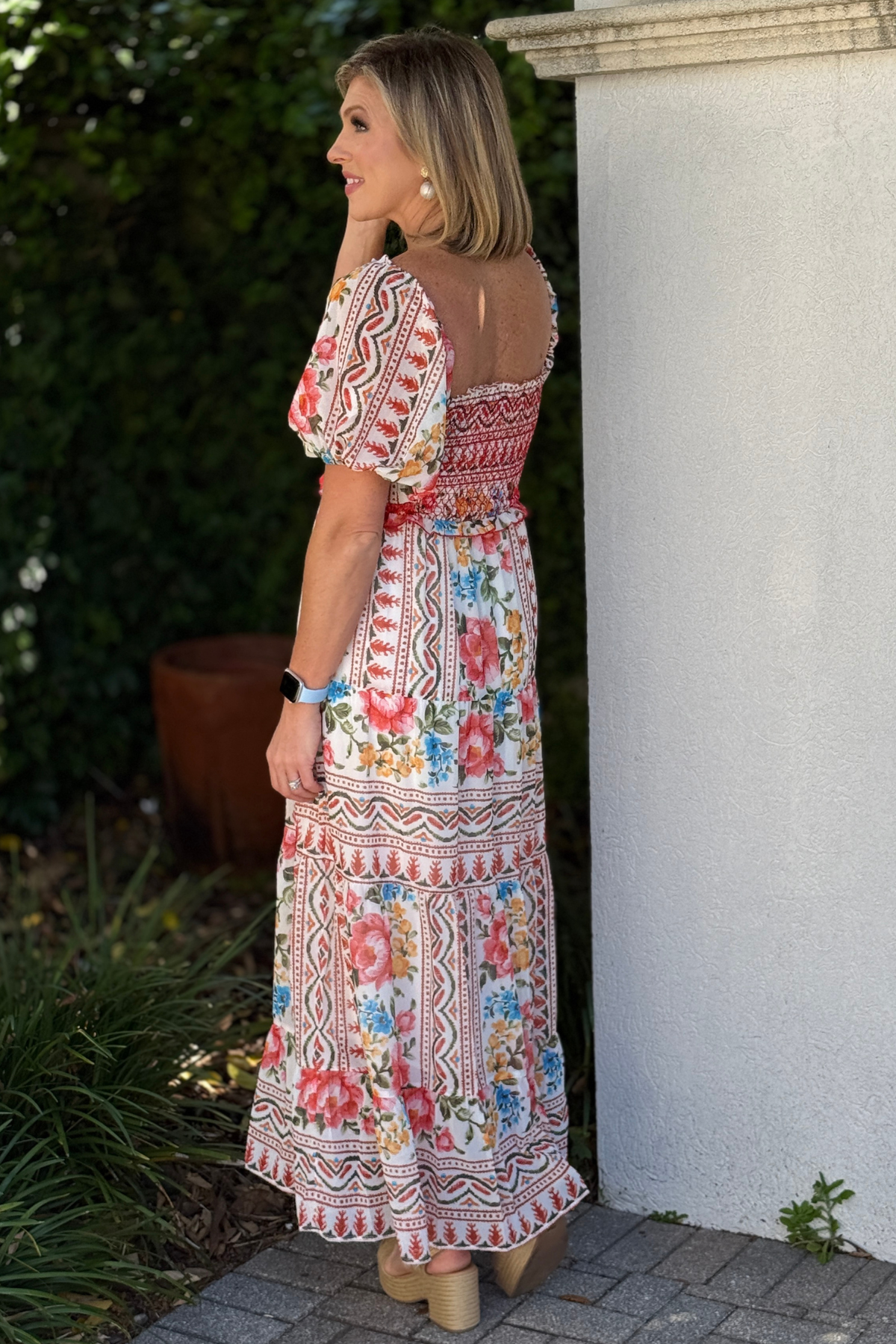 flowy floral maxi dress full length